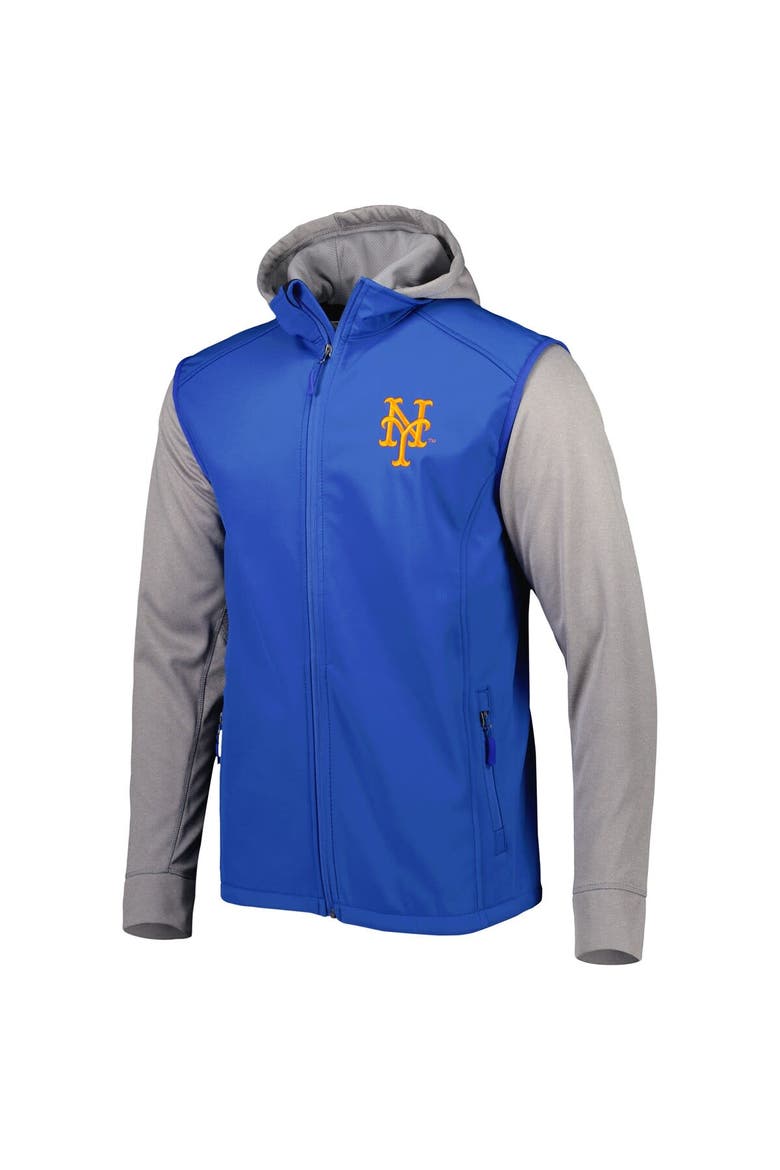 Men's Dunbrooke Royal/Heather Gray New York Mets Alpha Full-Zip Jacket, Alternate, color, Royal
