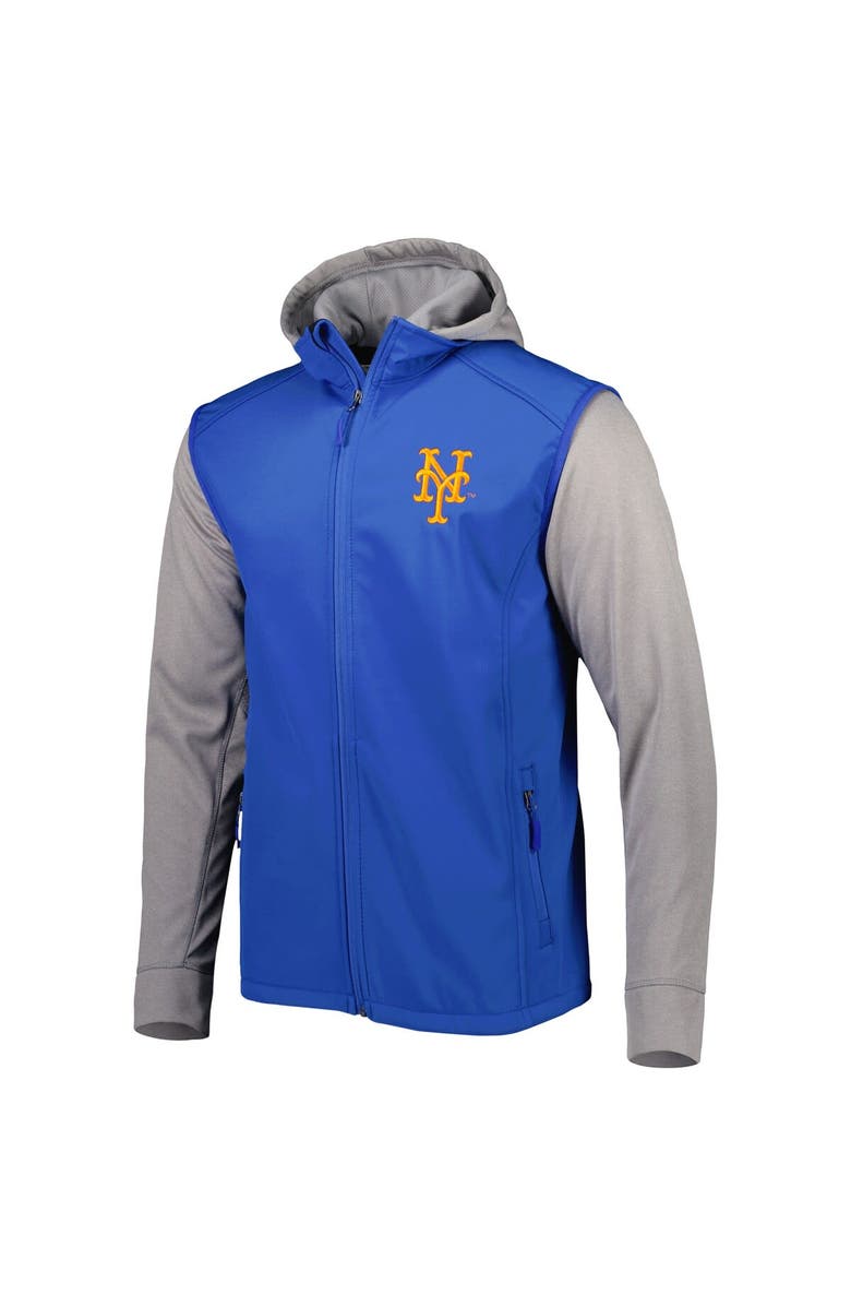 DUNBROOKE Men's Dunbrooke Royal/Heather Gray New York Mets Alpha Full-Zip Jacket, Alternate, color, Royal
