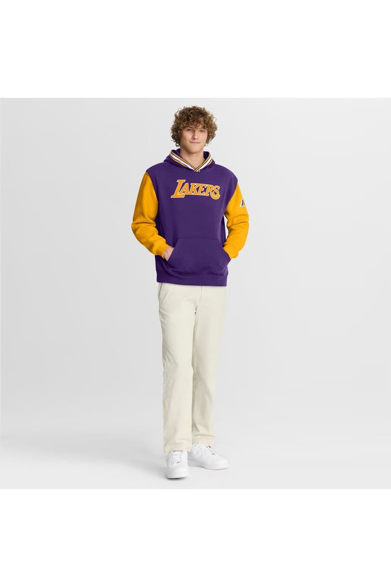 Men's Fanatics  Purple/Gold Los Angeles Lakers Half Court Shot Clock Fastbreak Hoodie, Alternate, color, Purple