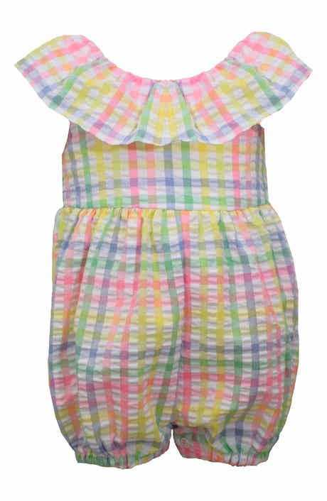 Iris & Ivy Seersucker Gingham Bubble Romper
