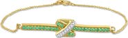 Julianna B. Gemstone & Diamond Crossover Bracelet 14K