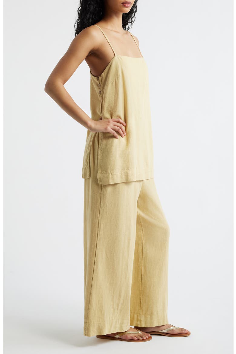 Sightseer Longline Square Neck Top & Wide Leg Pants Set, Alternate, color, PAMPAS