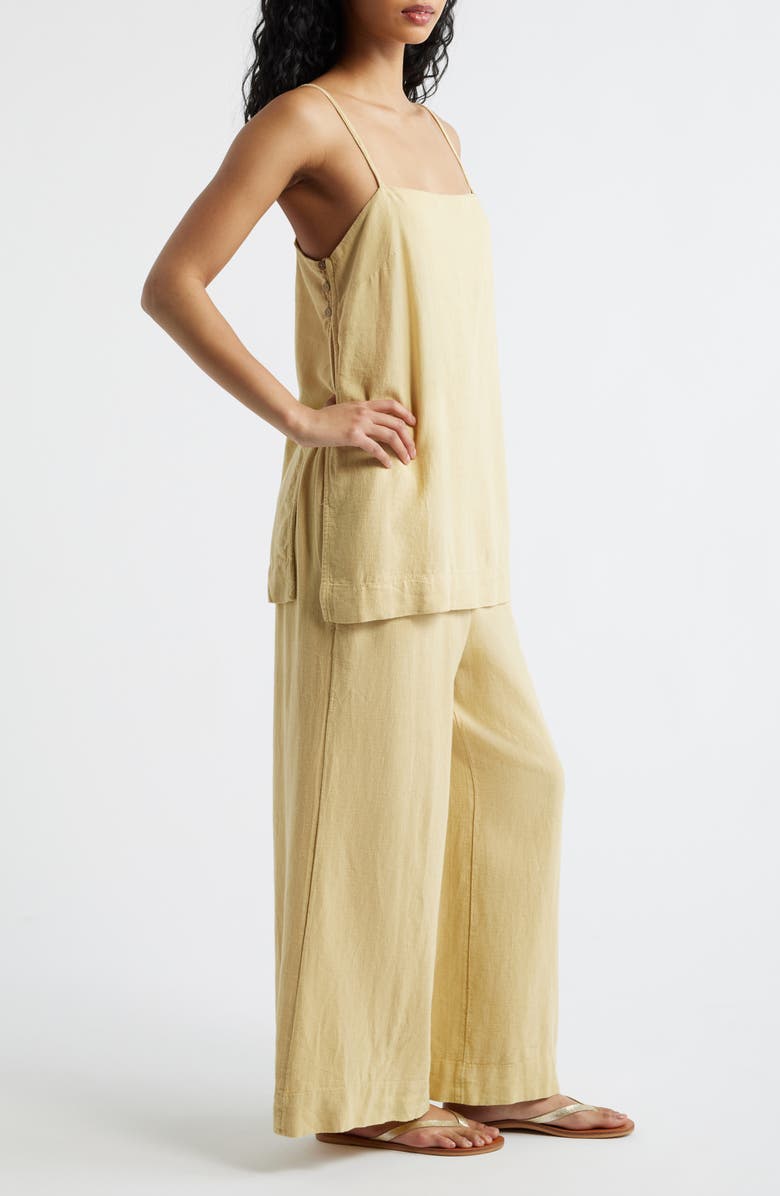 Free People Sightseer Longline Square Neck Top & Wide Leg Pants Set, Alternate, color, Pampas