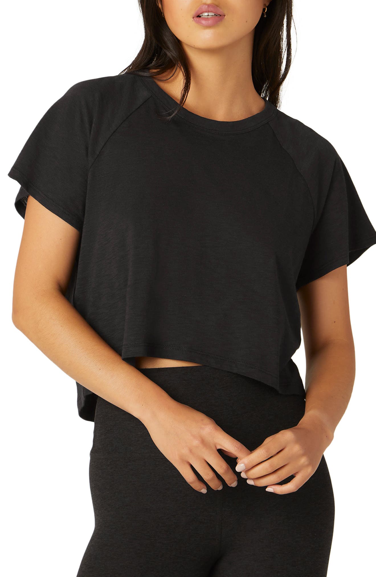 Beyond Yoga Signature High-Low Cropped T-Shirt