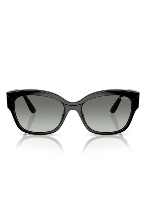 55mm Polarized Gradient Butterfly Sunglasses