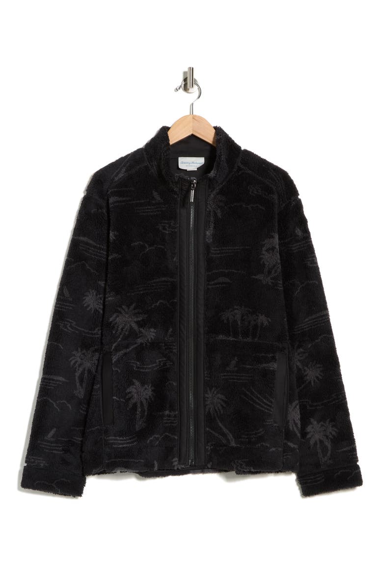 Twilight Shore Faux Fur Zip-Up Jacket, Alternate, color, BLACK