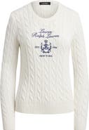 Lauren Ralph Lauren Cable Knit Embroidered Sweater