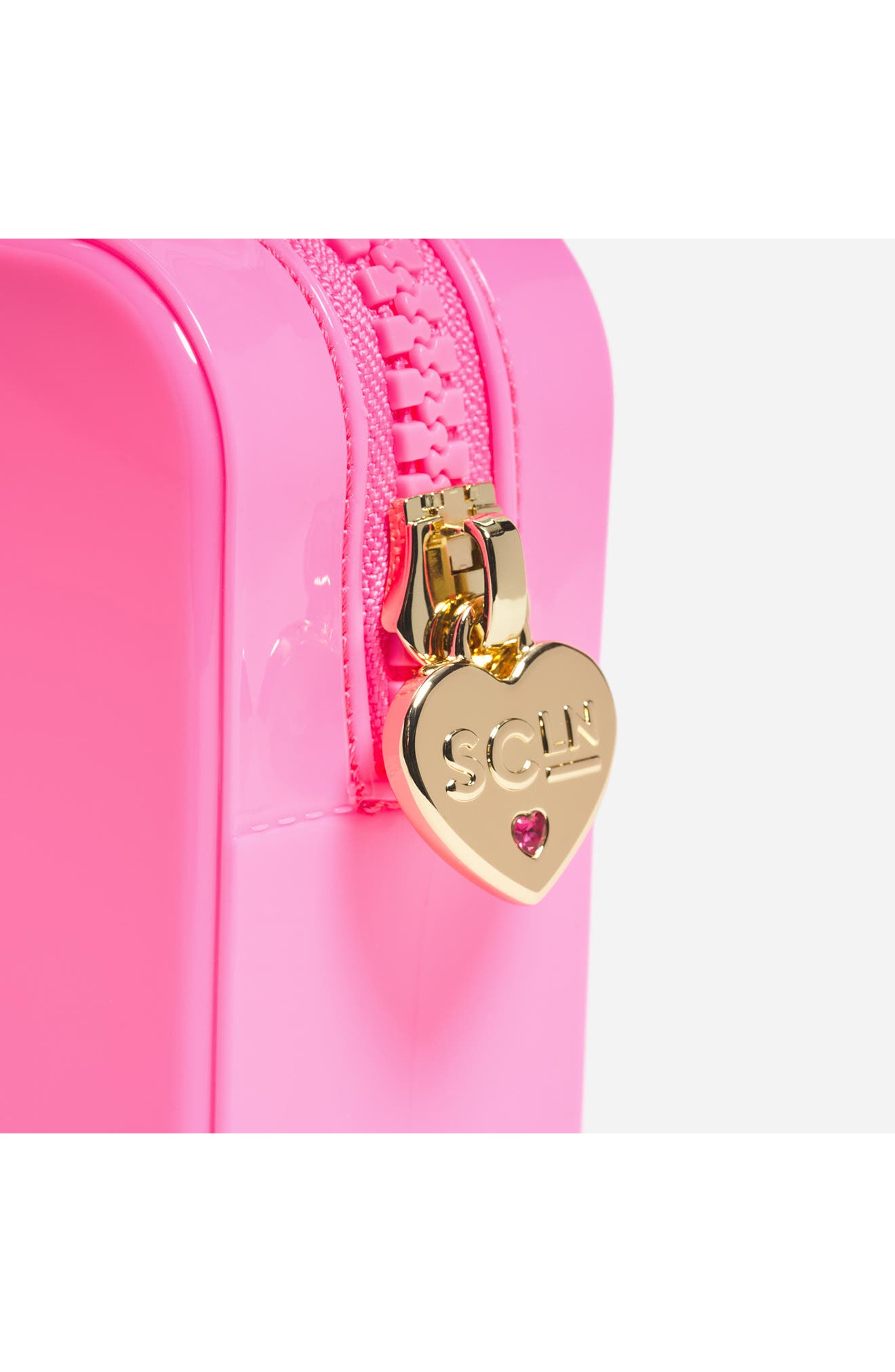 Small Clear Pouch, Alternate, color, BUBBLEGUM