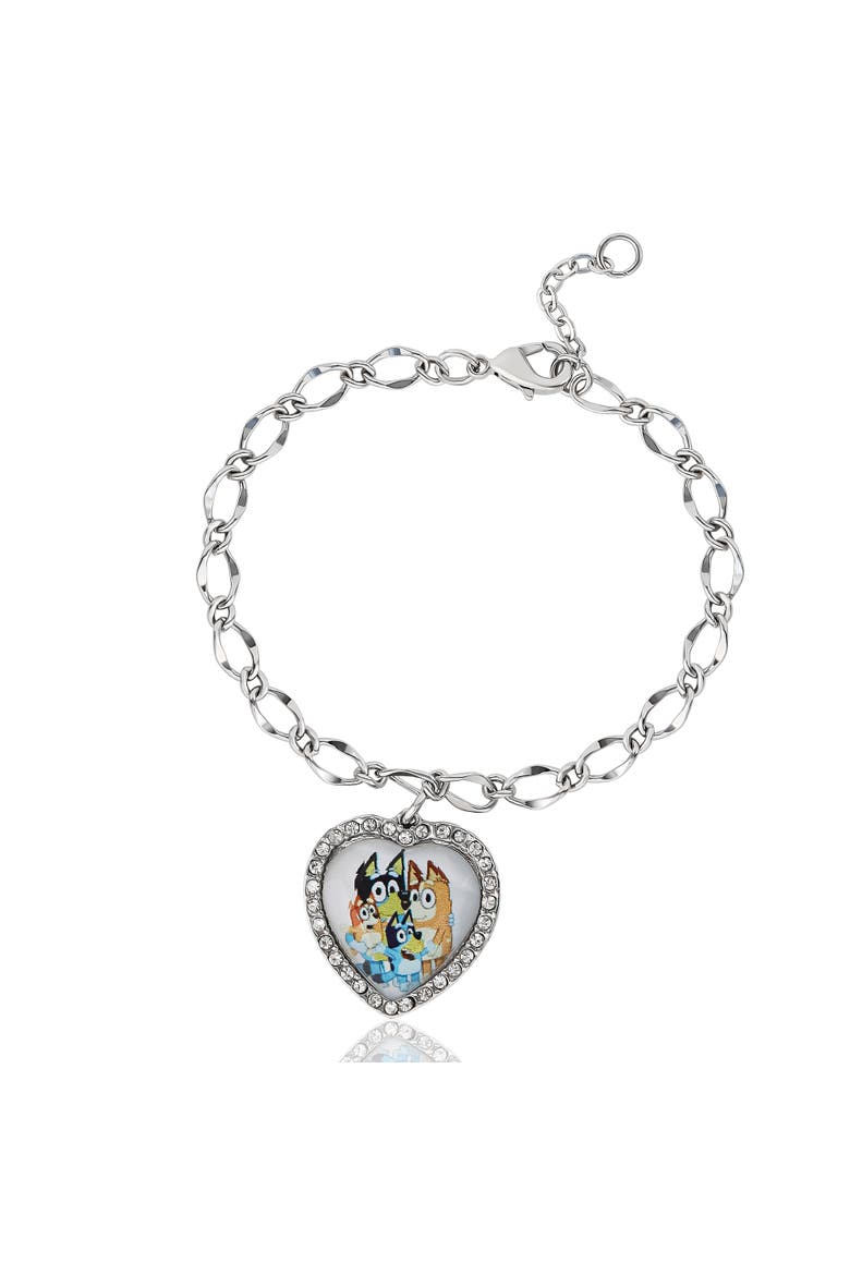 Heart Pendant Chain Bracelet - Silver Tone, Alternate, color, Silver