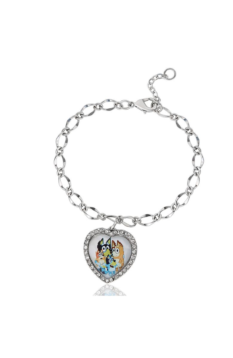 BLUEY Heart Pendant Chain Bracelet - Silver Tone, Alternate, color, Silver