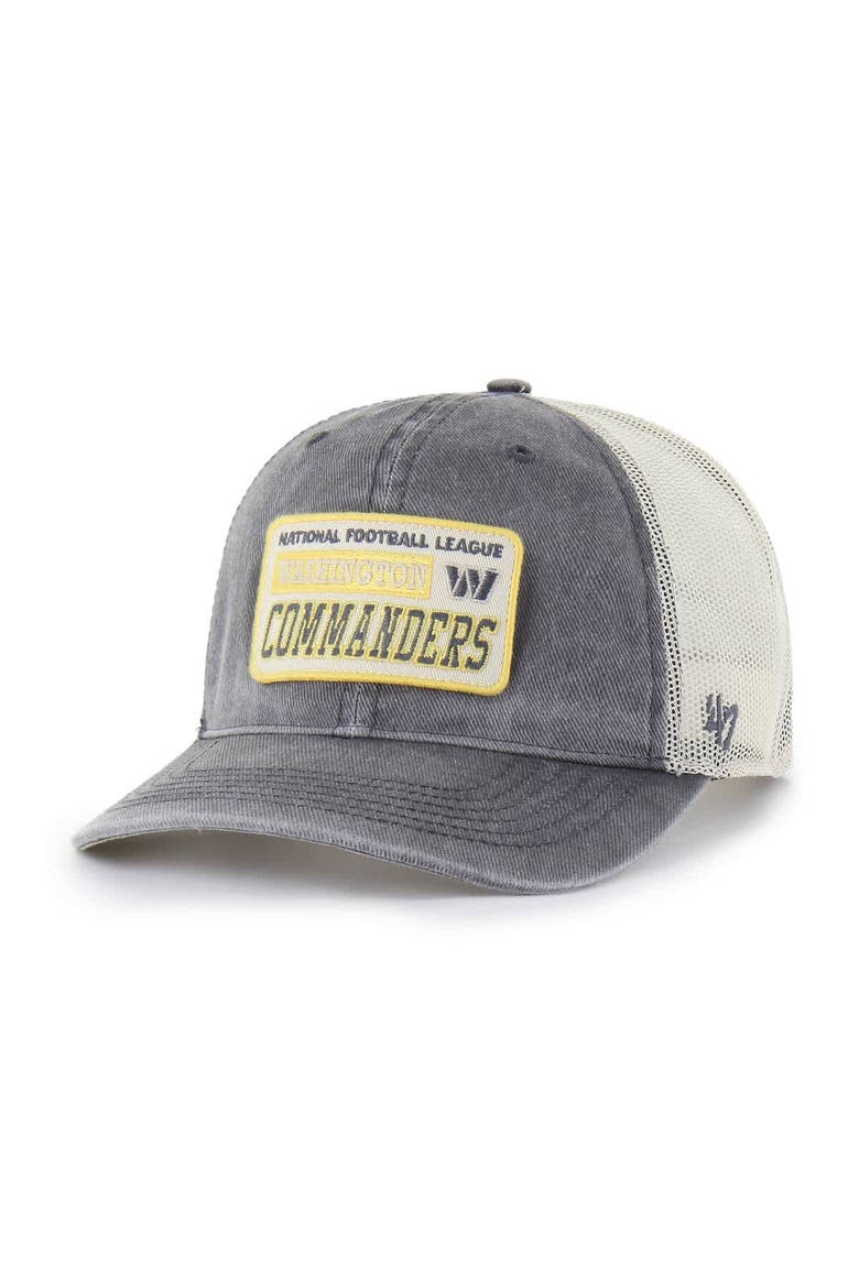 Men's '47  Charcoal Washington Commanders Canteen Relaxed Trucker Adjustable Hat, Main, color, Charcoal