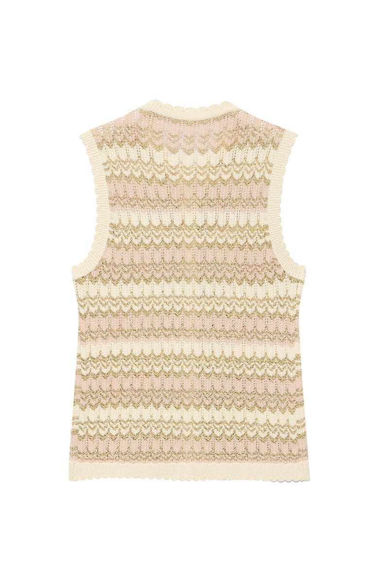 MINT VELVET Striped Knit Waistcoat, Alternate, color, Neutral