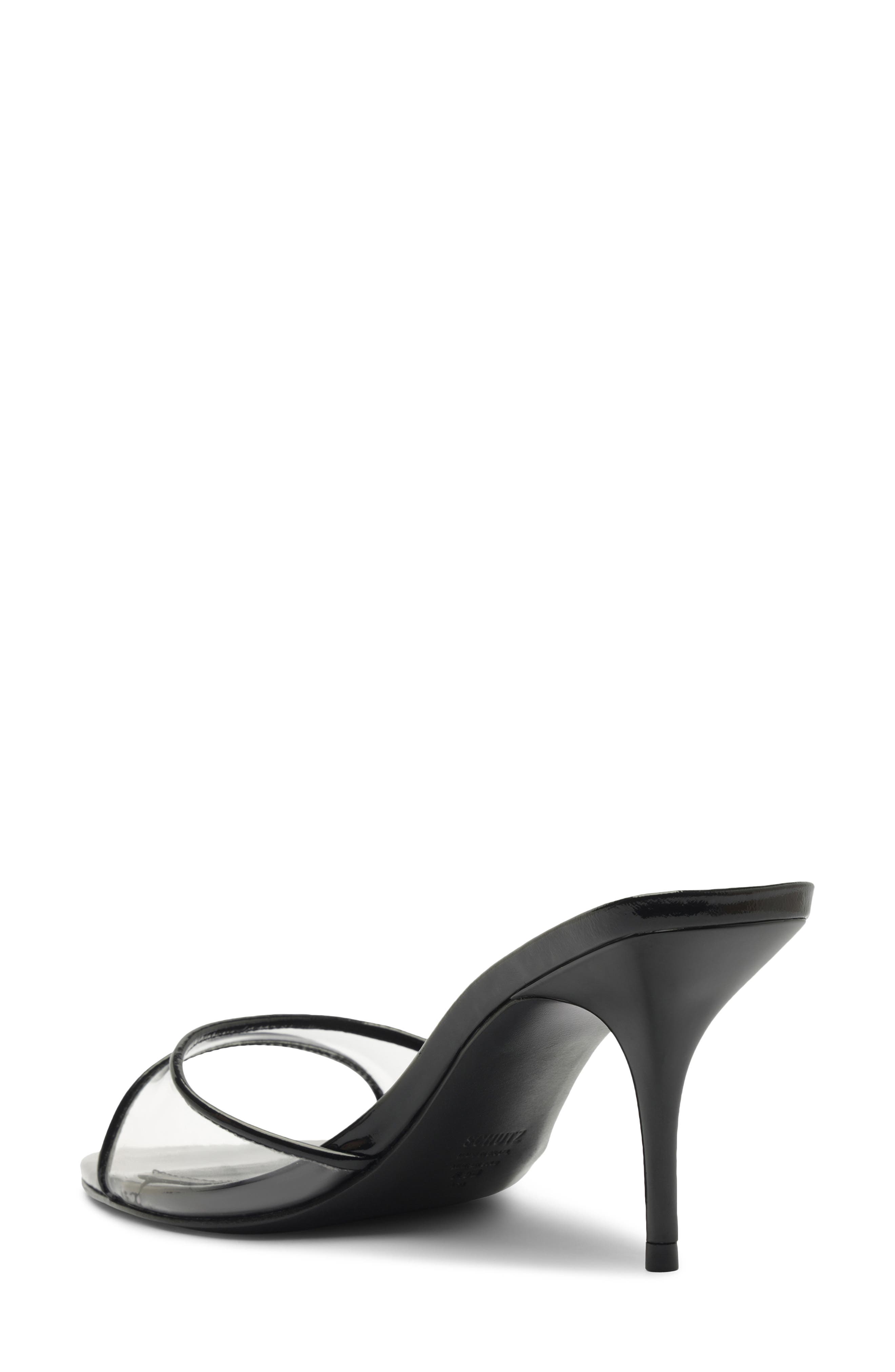Schutz Elodie Sandal, Alternate, color, Transparente/ Black