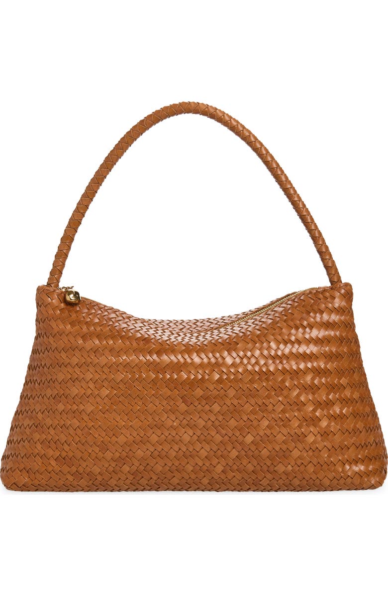 Madewell The Signature Woven Collection Leather Shoulder Bag, Main, color, Burnt Sienna