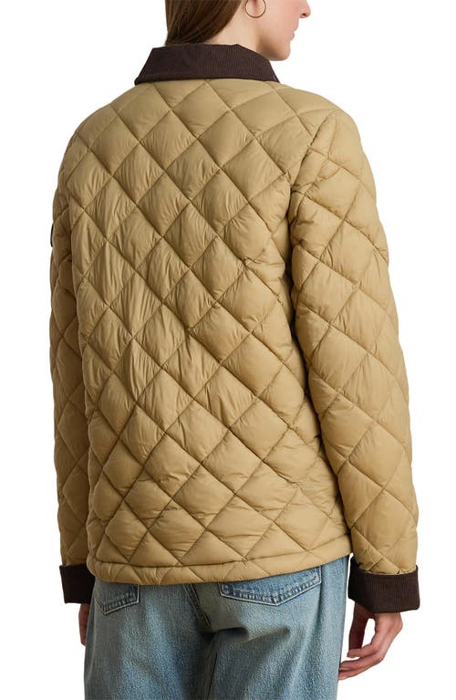 Ralph Lauren Lauren  Diamond Quilted Jacket In Brown