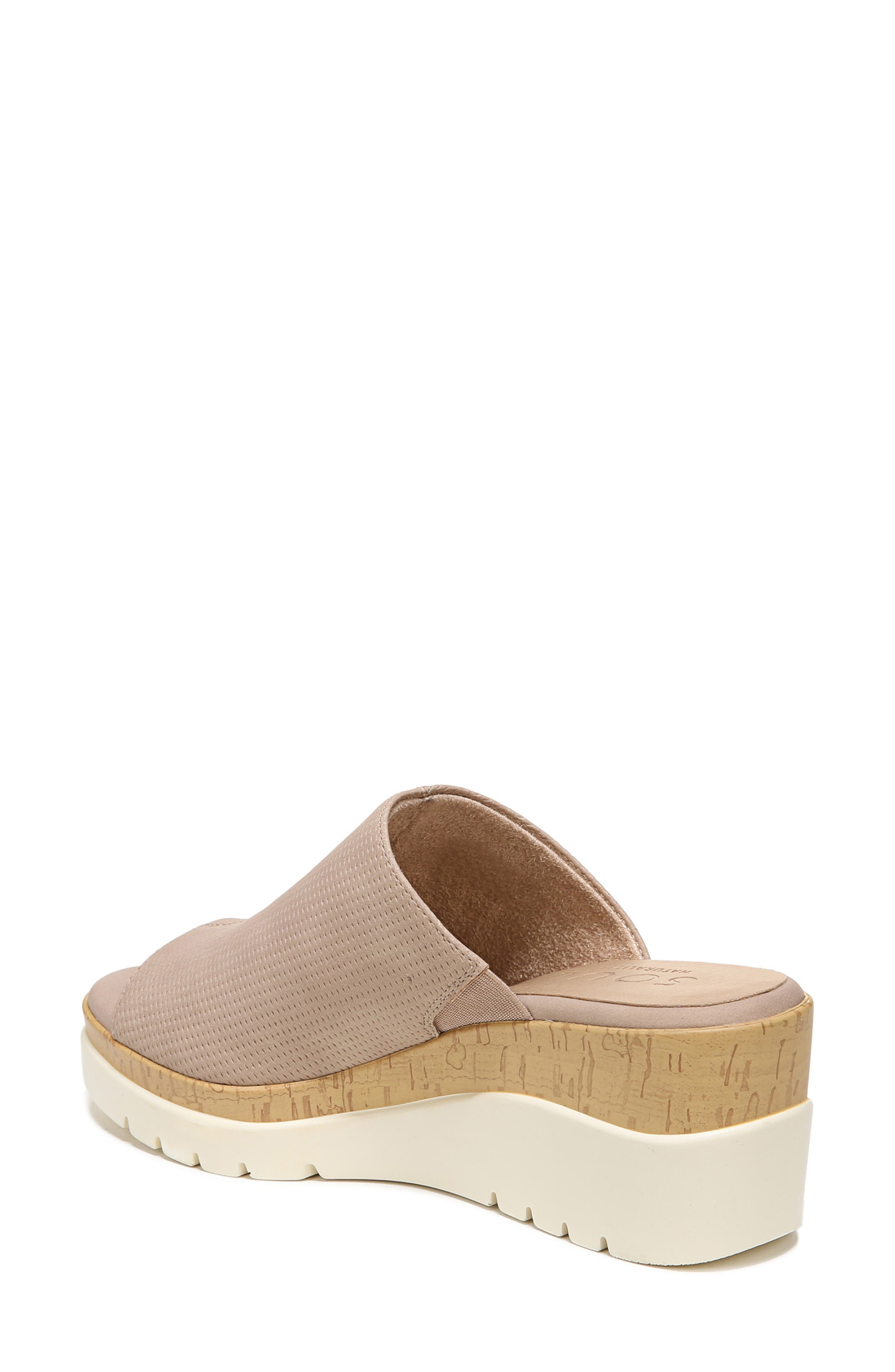 SOUL NATURALIZER Goodtimes Platform Wedge Slide Sandal, Alternate, color, Light Taupe Synthetic