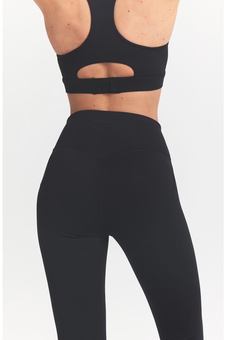 Matte High Waist Crop Leggings, Alternate, color, NSKM OBSIDIAN