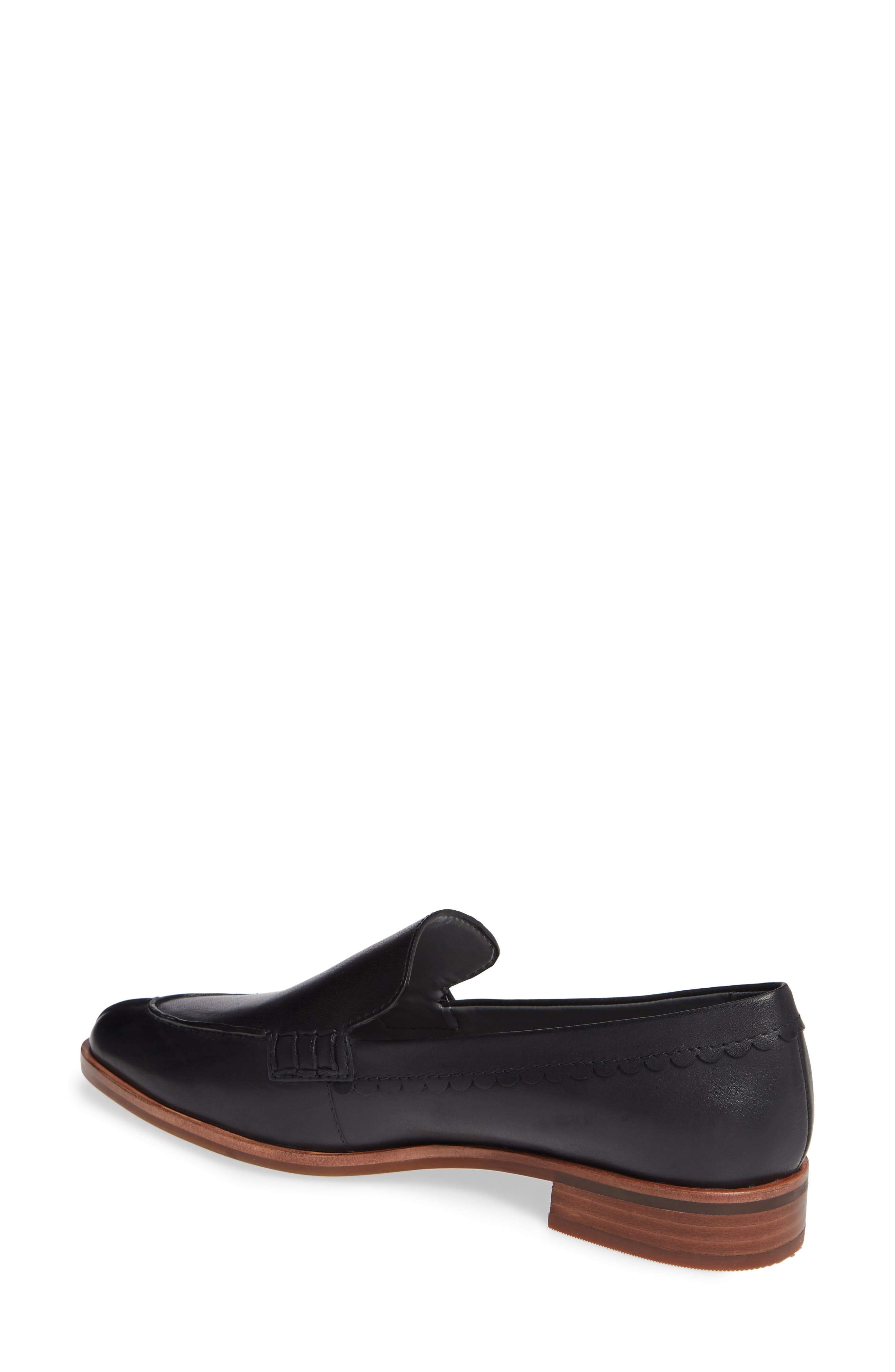Bowery Loafer, Alternate, color, BLACK VACHETTA LEATHER