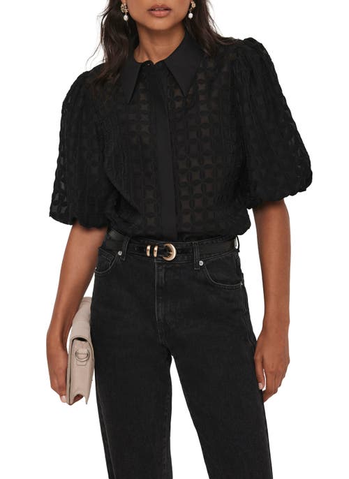 Mint Velvet Petal Detail Shirt In Black