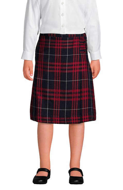 Girls Plus Solid A-line Skirt Below the Knee