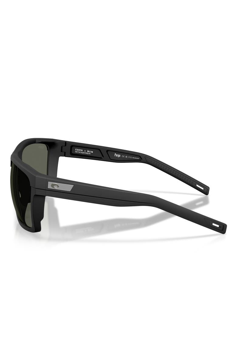 Costa Del Mar Pargo 61mm Polarized Square Sunglasses, Alternate, color, Netplus Black / Gray