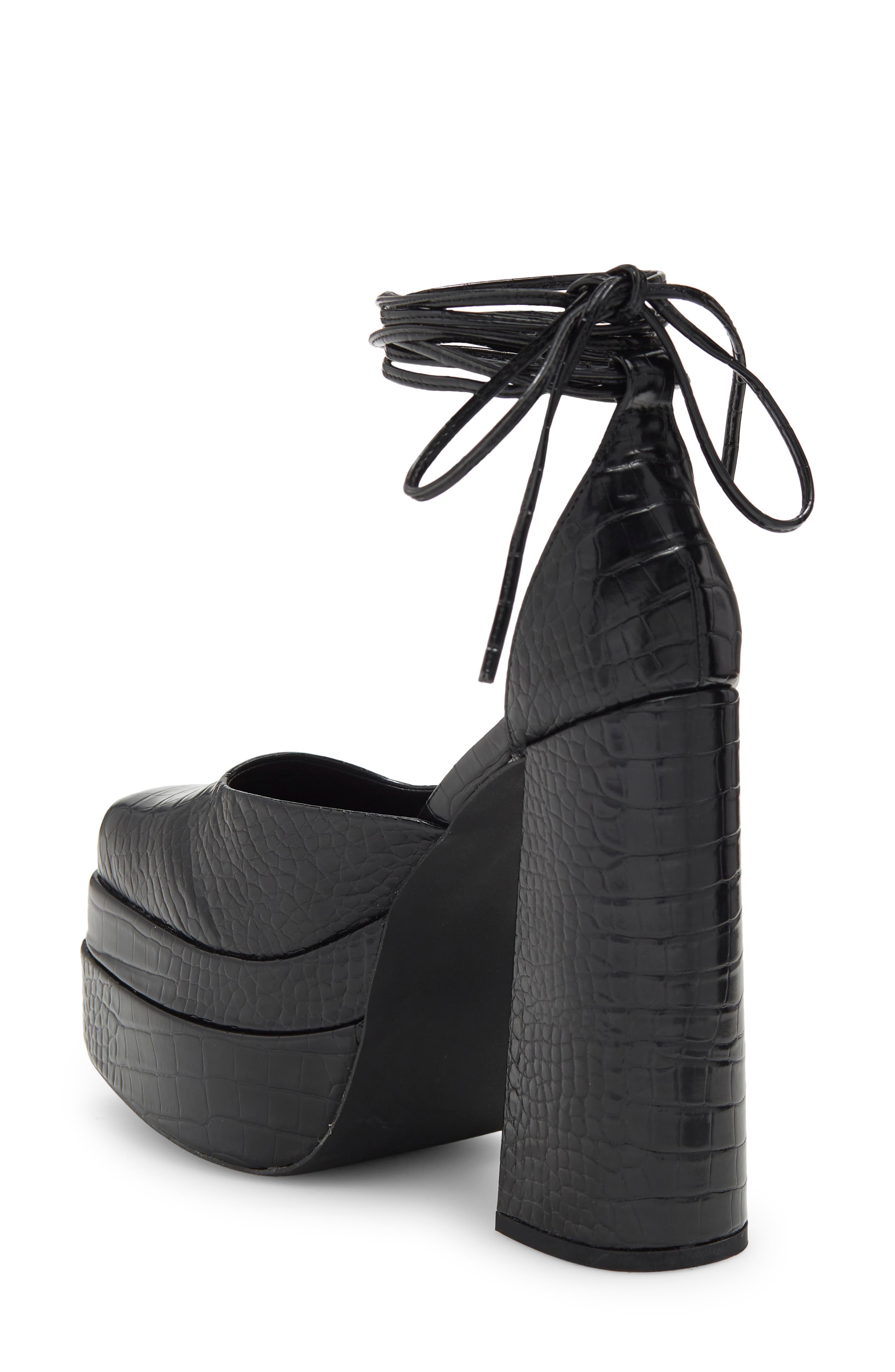 CHASE AND CHLOE Wolfe 2 Croc Embossed Platform Pump, Alternate, color, 