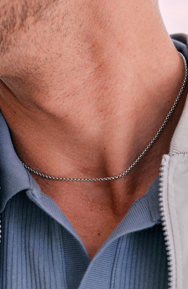 Brook and York Men's Rolo Chain Necklace, Alternate, color, Silver