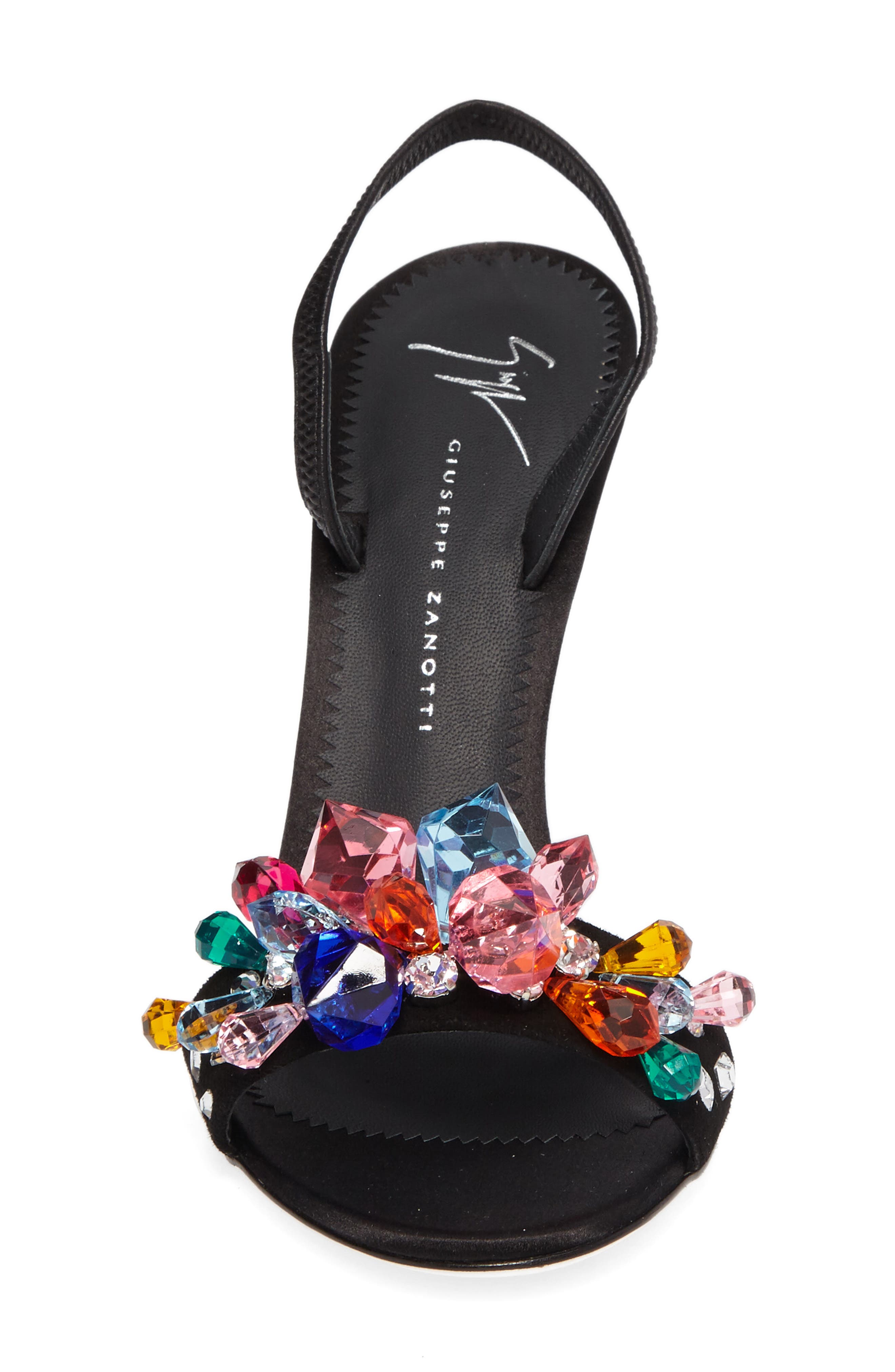 Giuseppe Zanotti Mistico Crystal Embellished Slingback Sandal, Alternate, color, 