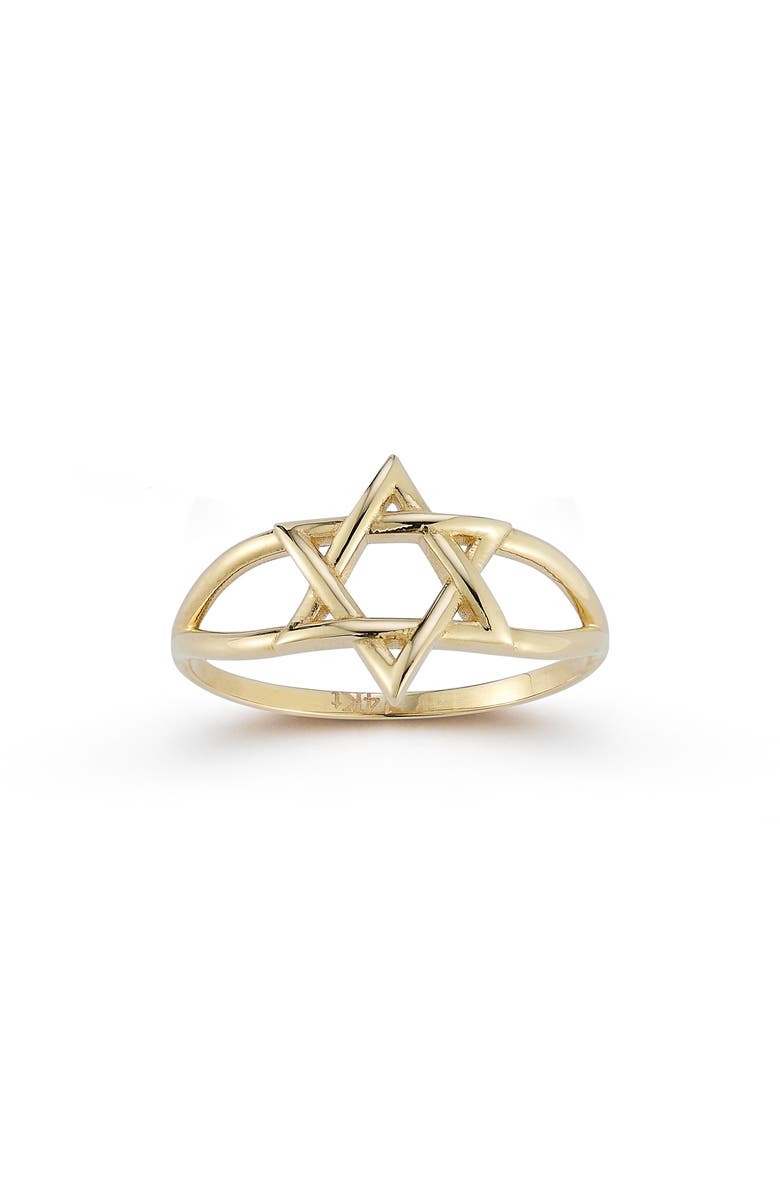 Ember Fine Jewelry 14K Gold Star of David Ring, Main, color, Gold