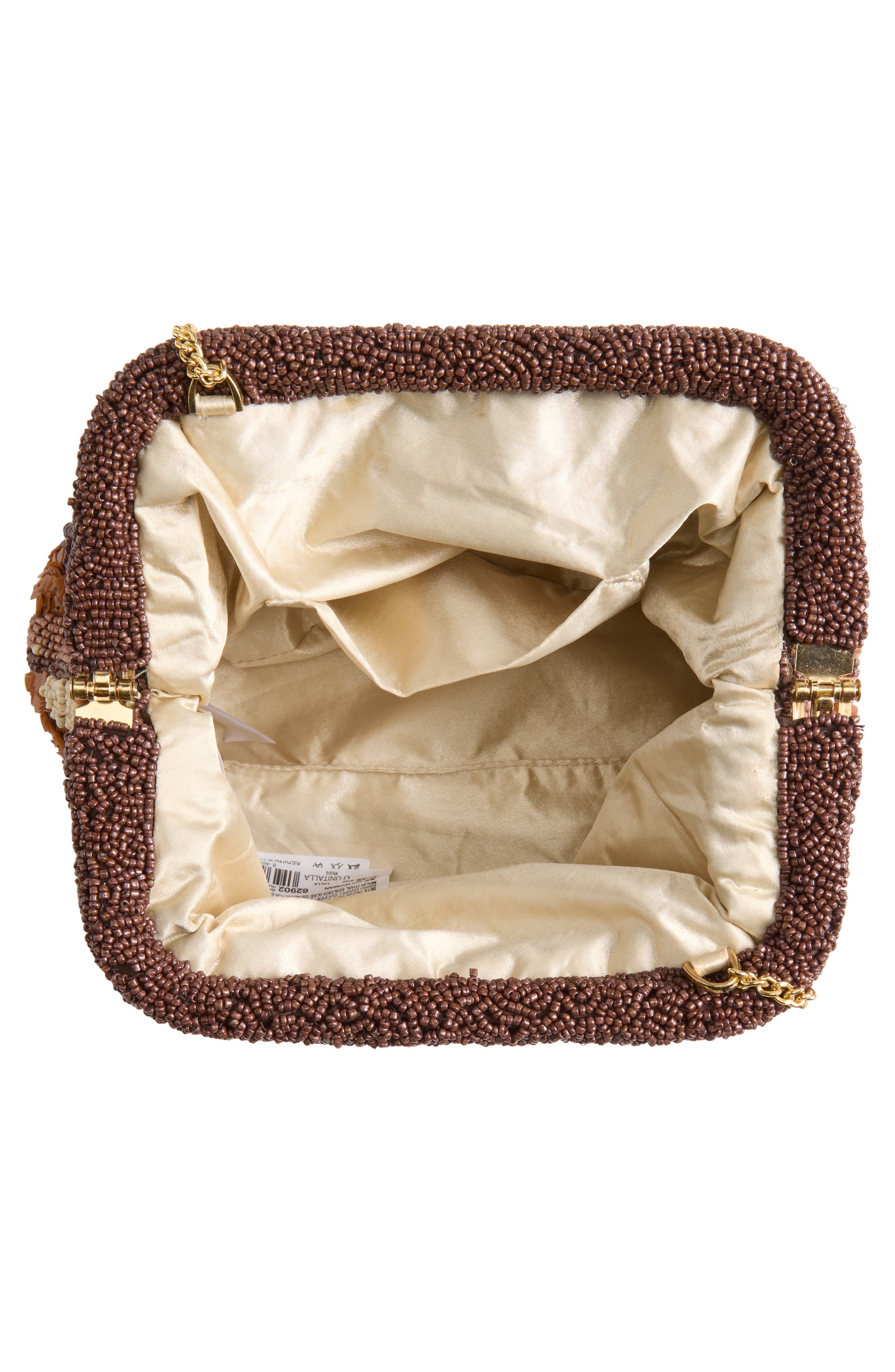 Tropic Beaded Clutch, Alternate, color, CHOCOLATE