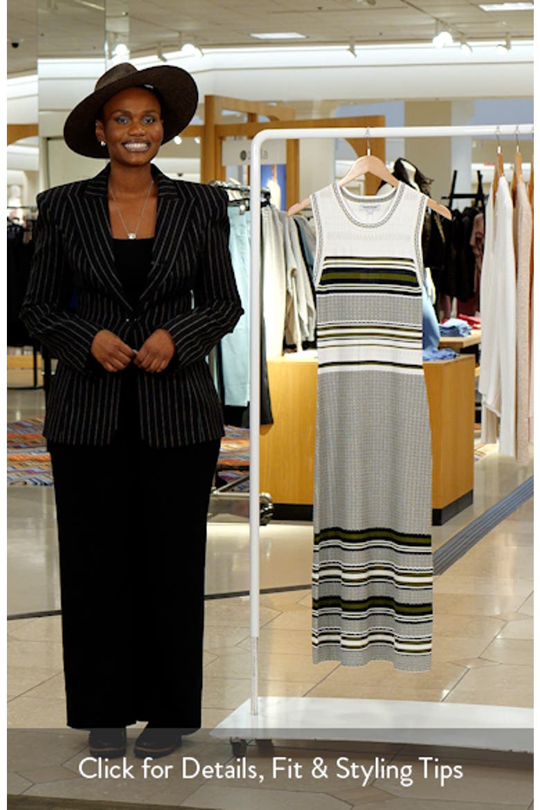 Dawna Mixed Stripe Merino Wool Sweater Dress video