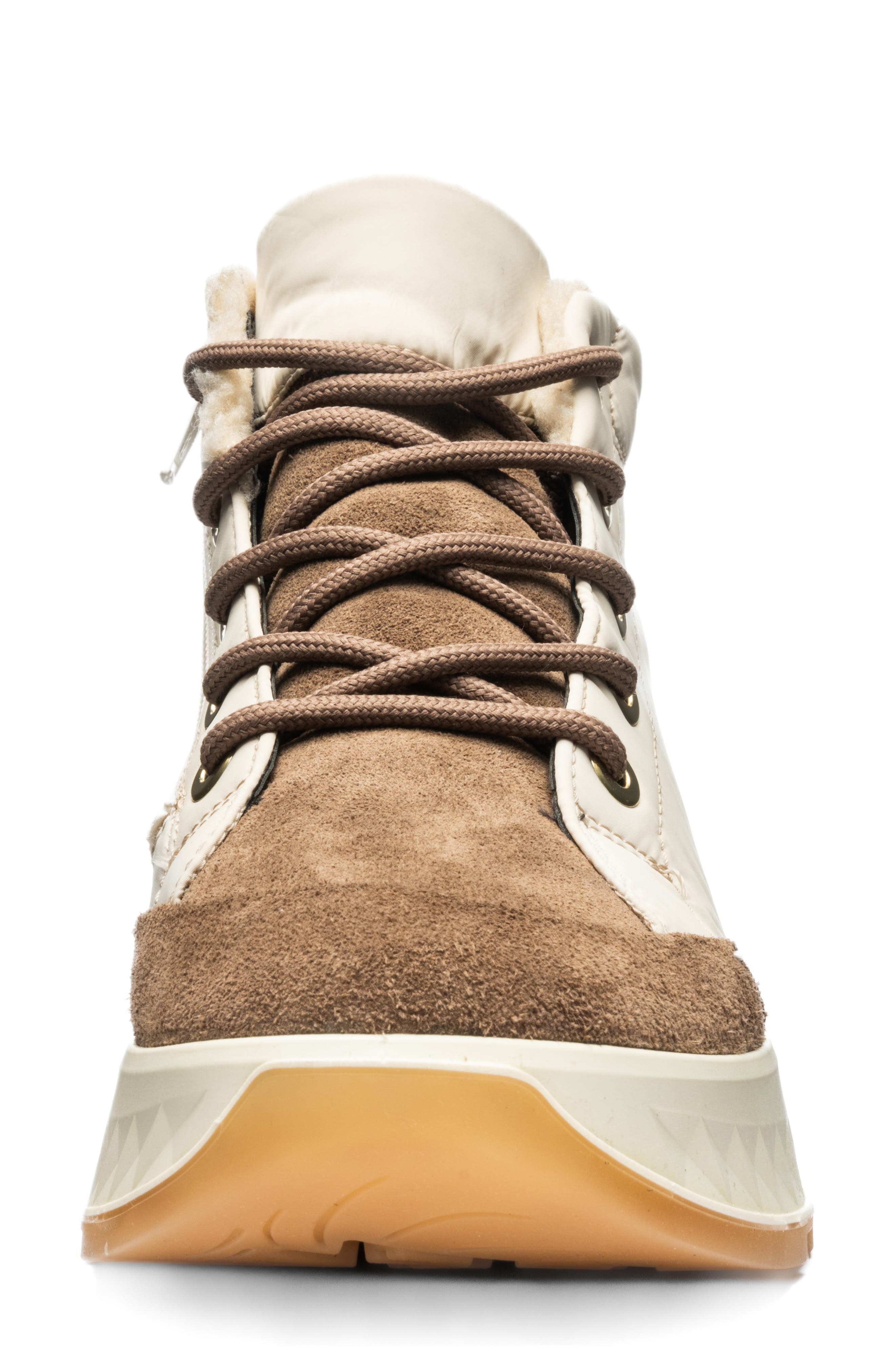Shale Faux Shearling Lined High Top Sneaker, Alternate, color, SESAME