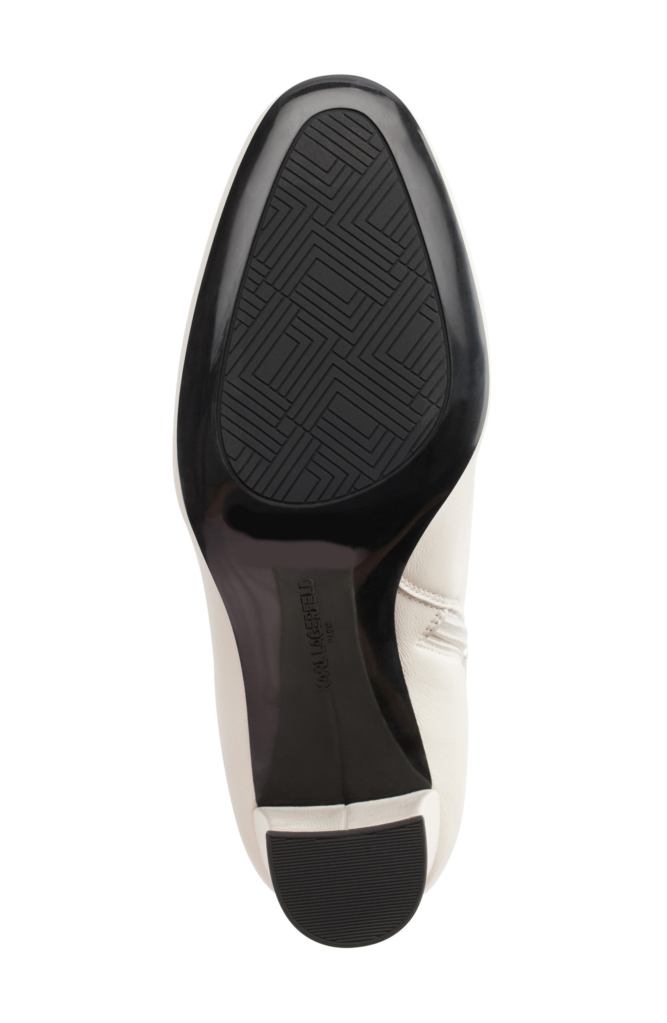 KARL LAGERFELD PARIS Vani Knee High Boot, Alternate, color, Soft White