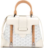 Pre-Owned Goyard Saigon Top Handle Bag Coated Canvas with Leather PM