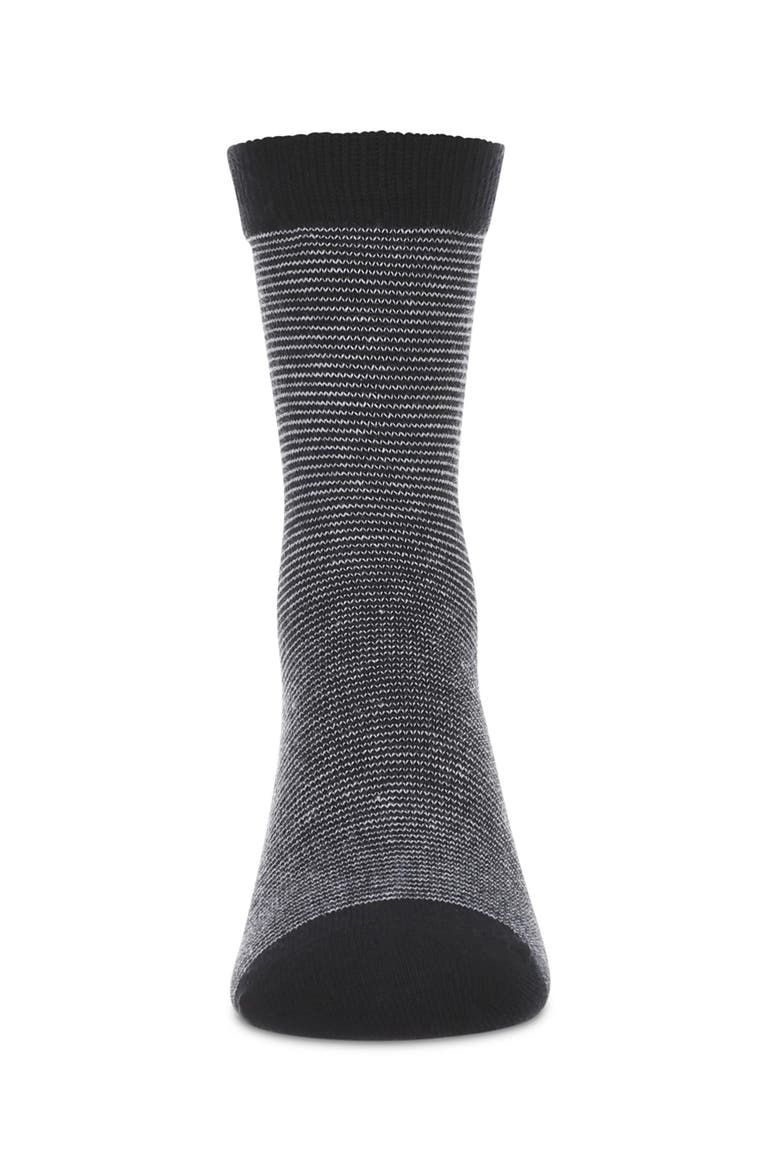 Horizontal Stripe Crew Socks, Alternate, color, Navy