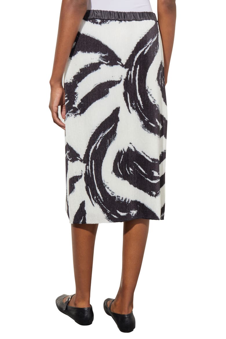 Pattern Rib Skirt, Alternate, color, BLACK/ WHITE