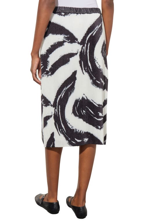 Ming Wang Pattern Rib Skirt In Black/white