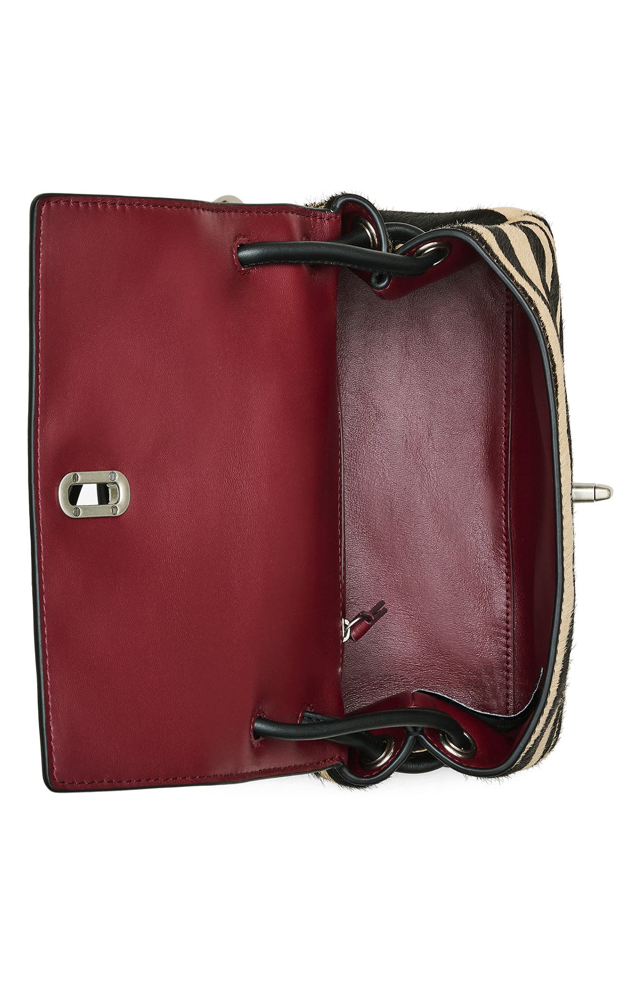 Marc Jacobs The Mini Lil' Link Zebra Genuine Calf Hair Bag, Alternate, color, 