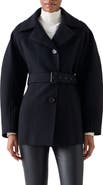 Akris punto Wool Blend Jacket with Barrel Sleeves