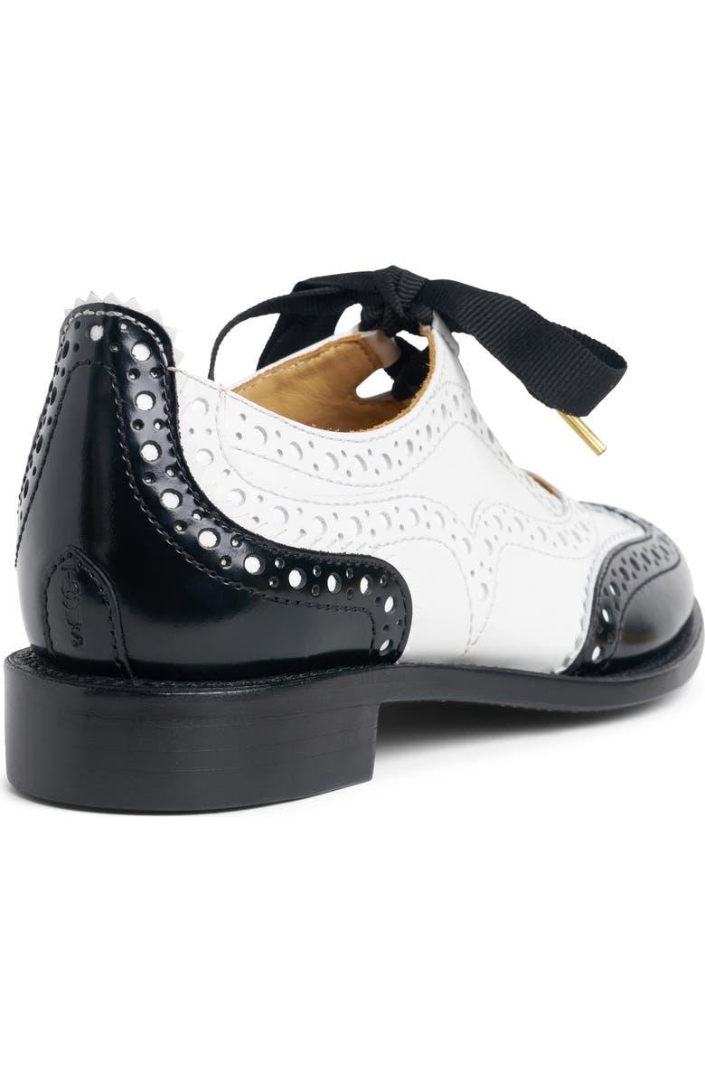 THE OFFICE OF US Ms. Lyndie Wingtip Oxford, Alternate, color, Black/ White