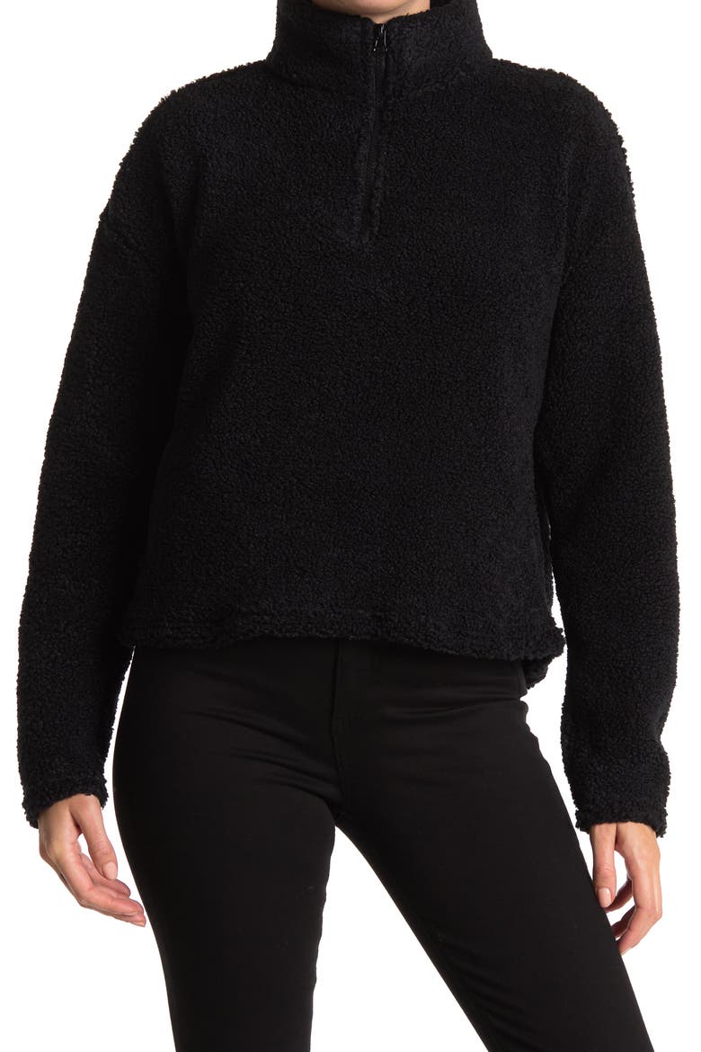 Tammy 1/4 Zip Pullover, Main, color, BLACK