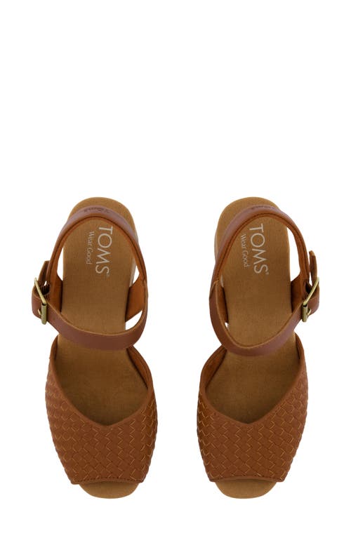 Toms Isla Peep Toe Sandal In Brown