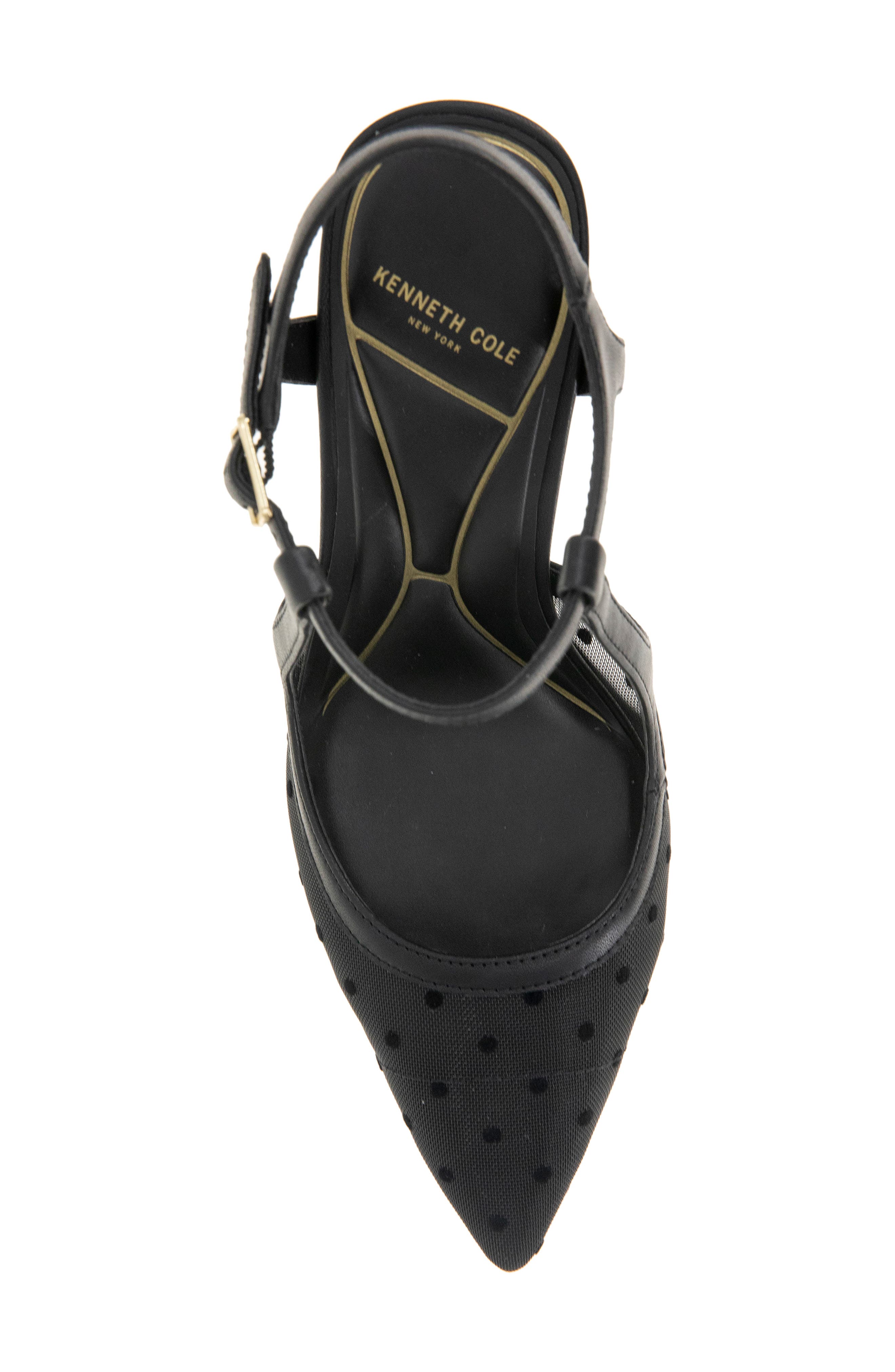 Kenneth Cole Romi Slingback Pump, Alternate, color, Black/ Black Mesh