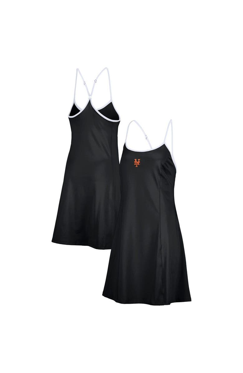 LUSSO Women's Lusso Black New York Mets Nakita Strappy Scoop Neck Dress, Main, color, Black