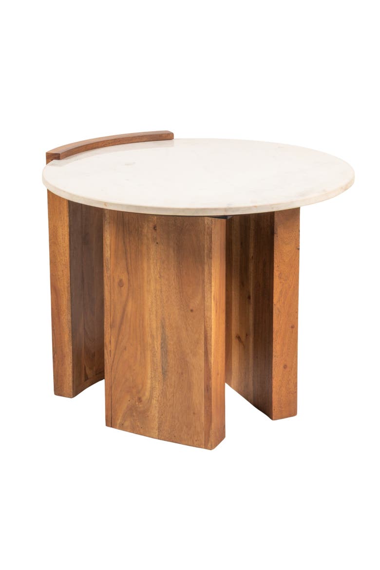 Semi-Enclosed Side Table, Main, color, Natural