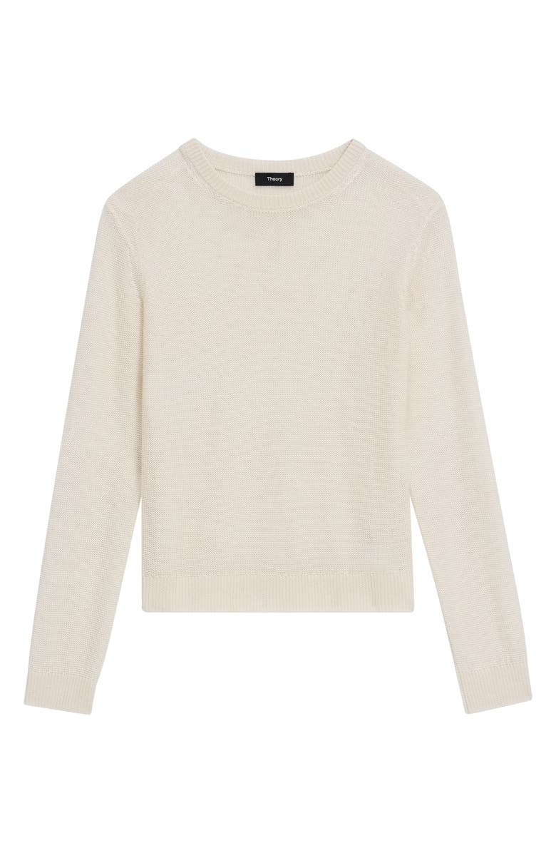 Theory Elbow Patch Linen Blend Sweater, Alternate, color, 