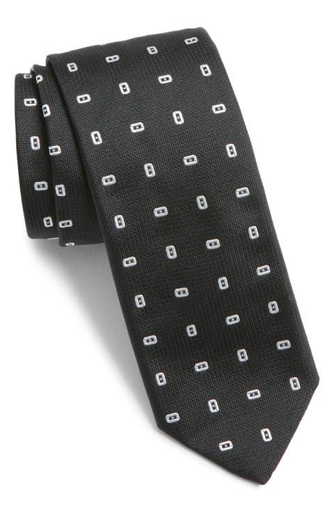 Embroidered Silk Tie