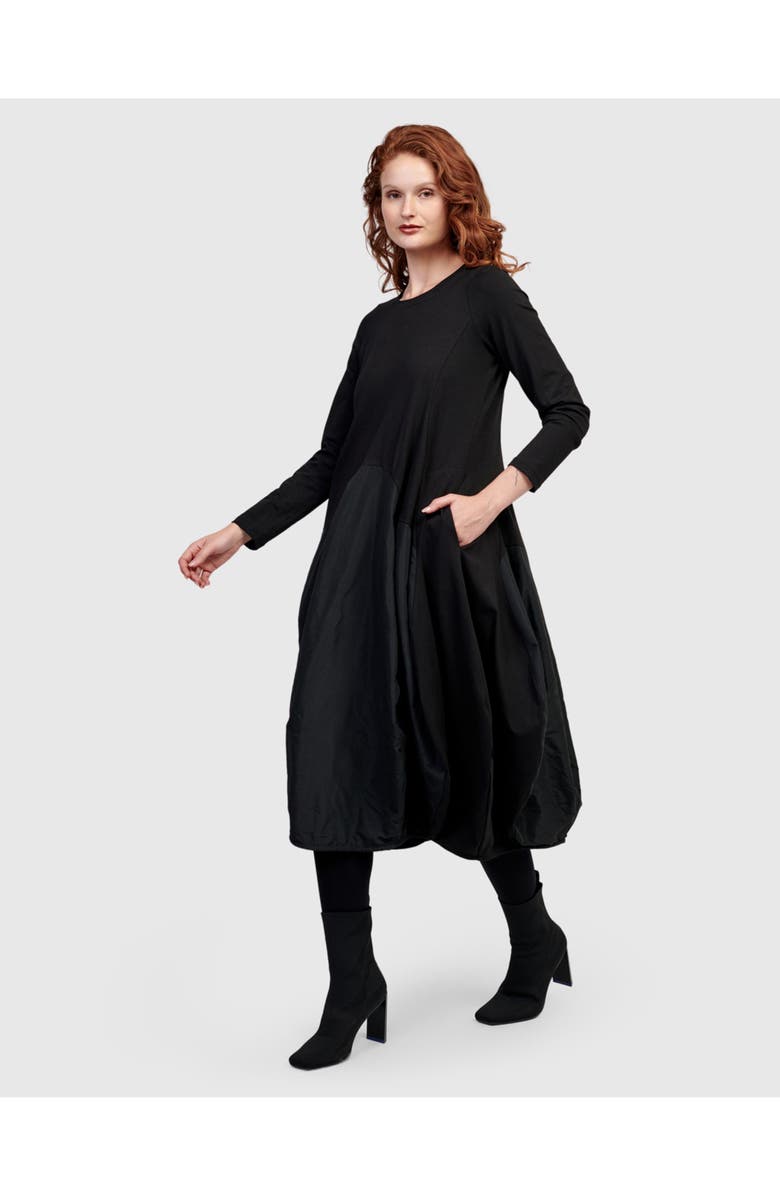 Alembika Maxima Crew Cocoon Dress, Alternate, color, Black