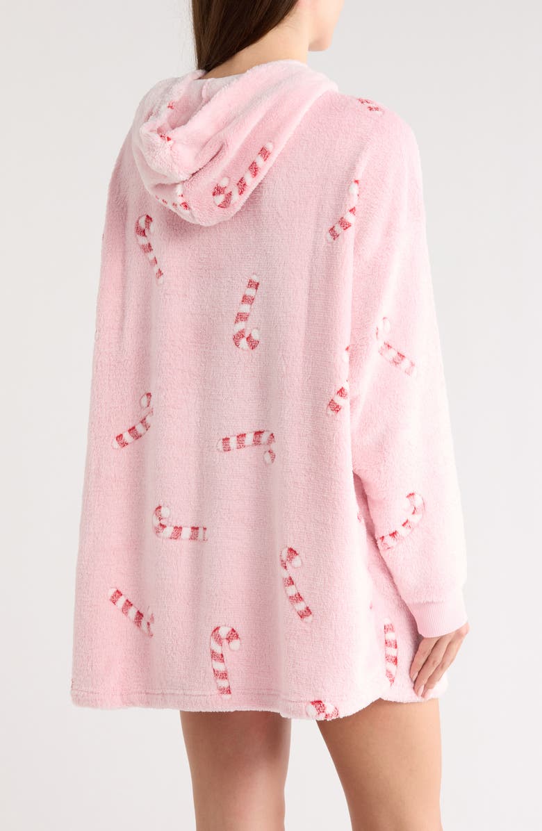 JACLYN Oversize Plush Fleece Hoodie, Alternate, color, Chubby Candy Canes Fairytale