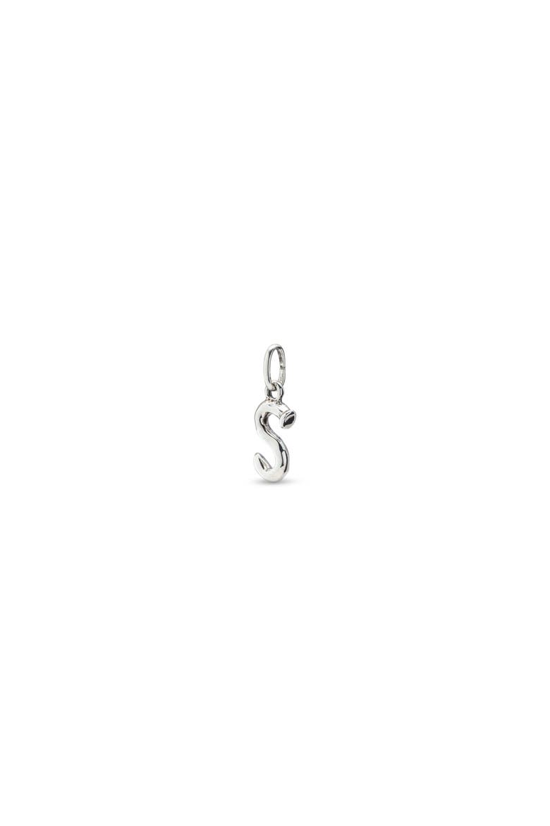 Sterling Silver-Plated Letter S Charm, Alternate, color, Silver